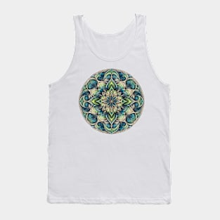 Mandala Blue Green 2 Tank Top